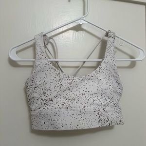 Zyia White Stay Gold Light n Tight Strappy Bra (S)